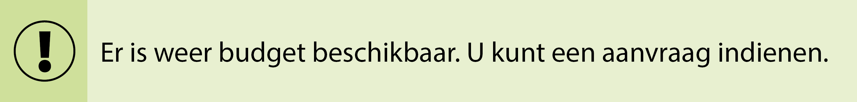 Banner starterlening budget beschikbaar